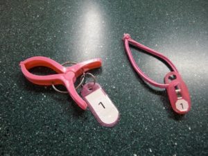 くつにクリップをつけて