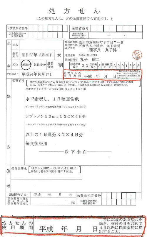 処方せん 処方せん